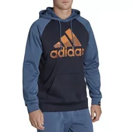 Bluzy sportowe męskie - Bluza adidas Aeroready Game And Go Big Logo Hoodie HK9827 - granatowo-niebieska - Adidas - miniaturka - grafika 1