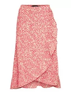 Spódnice - VERO MODA Damska spódnica Vmsara Gunna Hw Calf Skirt WVN, Irish Cream/Aop: sara, S - miniaturka - grafika 1