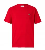 Koszulki męskie - T-shirt męski z naszywką LACOSTE TH7318 rozmiar XL, czerwony - miniaturka - grafika 1