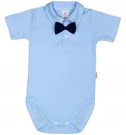 Body dla niemowląt - Body KOŁNIERZYK Polo KR BŁĘKIT MUCHA granatowa r 74 KLEKLE - miniaturka - grafika 1