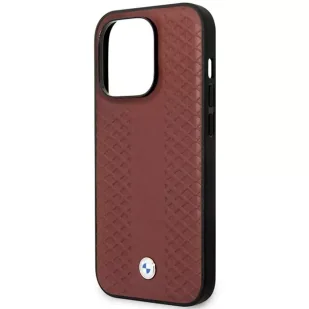 Etui na telefon BMW BMHMP14L22RFGR do Apple iPhone 14 Pro 6,1" burgundowy/burgundy Leather Diamond Pattern MagSafe - Etui i futerały do telefonów - miniaturka - grafika 6