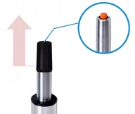 Taborety i hokery - Krzesło barowe GORDON BLACK aksamitne ciemnozielone VELVET - miniaturka - grafika 1