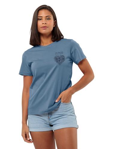 Jack Wolfskin Discover Heart T W damska koszulka, niebieski (Elemental Blue), S
