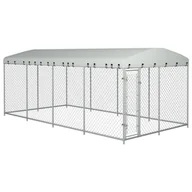 Budy dla psów - vidaXL Kojec dla psa z zadaszeniem 8 x 4 x 2 m 144937 - miniaturka - grafika 1
