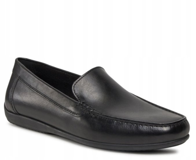 GEOX MĘSKIE MOKASYNY WSUWANE SKÓRZANE CZARNE 40 Ż5K