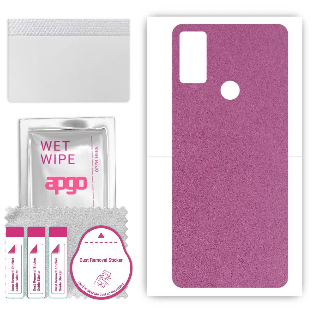 Folia naklejka skórka strukturalna na TYŁ Zamsz do Alcatel 1S 2021 - Zamsz Fioletowy - apgo SKINS