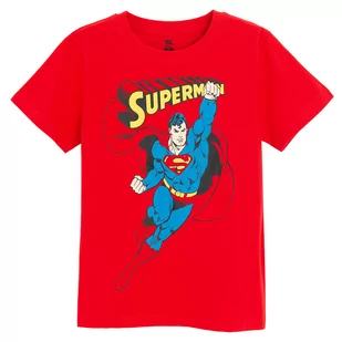 Cool Club, T-shirt chłopięcy, czerwony, Superman - Koszulki dla chłopców - miniaturka - grafika 1