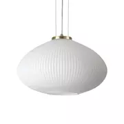 Lampy sufitowe - Ideal Lux Lampa wisząca PLISSE SP1 D45 mosiądz 285191 285191/IL - miniaturka - grafika 1