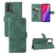 Etui i futerały do telefonów - Do TCL 30 SE Skin Feel Magnetyczne skórzane etui na telefon z klapką Zielony - miniaturka - grafika 1