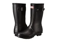 Kalosze damskie - Hunter oryginalne kalosze damskie Short Gloss, czarny - czarny Black - 38 EU - miniaturka - grafika 1