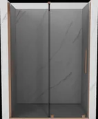 Ścianki i drzwi prysznicowe - Mexen Velar drzwi prysznicowe rozsuwane 160 cm, grafit, miedź szczotkowana - 871-160-000-41-65 - miniaturka - grafika 1