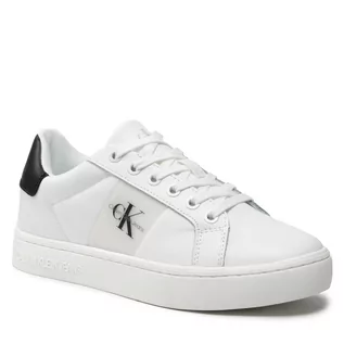 Sneakersy damskie - Calvin Klein Jeans Sneakersy Classic Cupsole 1 YW0YW00497 White/Black 0K8 - grafika 1