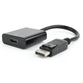 Adaptery i przejściówki - Cablexpert DisplayPort to HDMI adapter cable Black AB-DPM-HDMIF-002 - miniaturka - grafika 1