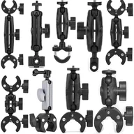 Selfie stick - Motocykl rowerowy z podwójnym klipsem do Insta360 One X2 X3 X4 GoPro 12 11 10 SJCAM Selfie Stick Monopod Mount Stojak na kierownicę Typ E - miniaturka - grafika 1
