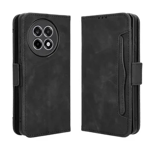 Foxdock Kompatybilny z OnePlus 13R 5G Kickstand Ochronny portfel z uchwytem na kartę kredytową, odporny na wstrząsy pokrowiec ze skóry PU Czarny - Portfele - miniaturka - grafika 1