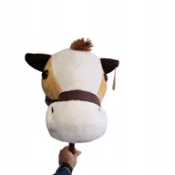 Maskotki i pluszaki - HOBBY HORSE KOŃ NA PATYKU KIJU ZABAWKA GŁOWA KONIA BRĄZOWY KONIK DŹWIĘK - miniaturka - grafika 1