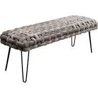 Ławki do przedpokoju - Ławka Weave szary 128 cm - miniaturka - grafika 1