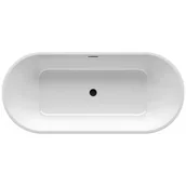 Wanny - Ravak Solo wanna wolnostojąca 178x80 cm owalna biała/odpływ czarny XC00100036 - miniaturka - grafika 1