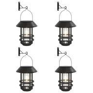 Lampy ogrodowe - vidaXL Ogrodowe kinkiety solarne, 4 szt., białe - miniaturka - grafika 1