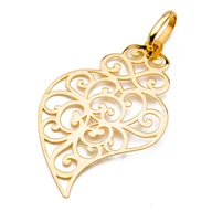 Wisiorki - Złoty ażurowy wisiorek - miniaturka - grafika 1