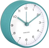 Zegary - Budzik Karlsson KA6010BL turkusowy okrągły 9 cm . - miniaturka - grafika 1