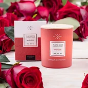 Świece - Świeczka zapachowa sojowa z drewnianym knotem - Mystique Purple River 220 g - miniaturka - grafika 1