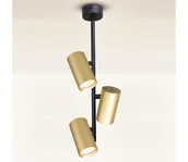 Lampy sufitowe - Brilagi - Żyrandol SELE VERTICAL 3xGU10/30W/230V czarny/złoty - miniaturka - grafika 1