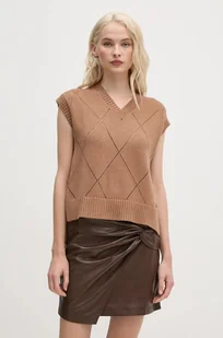 Pepe Jeans sweter IDRIS VEST damski kolor beżowy lekki PL702214 - Swetry damskie - miniaturka - grafika 1
