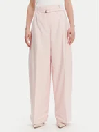 Spodnie damskie - BOSS Spodnie materiałowe 50537404 Różowy Regular Fit - miniaturka - grafika 1