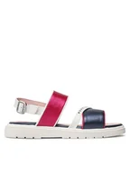Buty dla dziewczynek - Pepe Jeans Sandały Wendy Logo PGS90183 Różowy - miniaturka - grafika 1