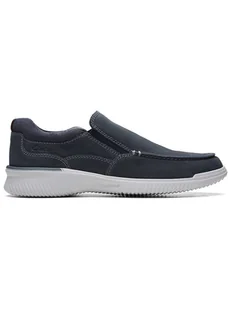 Clarks Skórzane slippersy "Donaway Free" w kolorze granatowym - Półbuty męskie - miniaturka - grafika 1