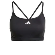 Biustonosze - adidas Damski biustonosz AeroReact Training 3Stripes Bra, XS Czarny - miniaturka - grafika 1