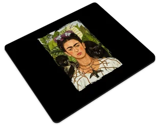 Podkładka Autoportret z cierniowym naszyjnikiem i kolibrem Frida Kahlo 36x29cm - Podkładki pod mysz - miniaturka - grafika 1