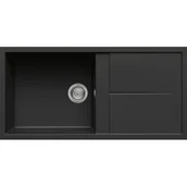 Zlewozmywaki - Elleci UNICO 480 nero G40 GRANITEK (LGU48040) - miniaturka - grafika 1