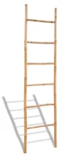 Wieszaki łazienkowe - Drewniana drabinka z 6 szczeblami do łazienki T4-K59 - miniaturka - grafika 1