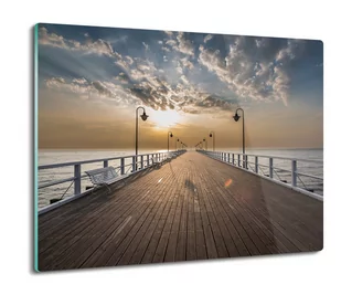 osłona na płytę indukcyjną Molo chmury morze 60x52, ArtprintCave - Deski do krojenia - miniaturka - grafika 1