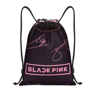Torebki damskie - Czarny różowy (1) Plecak ze sznurkiem Sportowa torba gimnastyczna do jogi Pływanie Gymsack Sport Strap Pack Bag-yq75 S - miniaturka - grafika 1