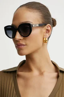 Moschino okulary przeciwsłoneczne damskie kolor czarny MOS173/S - Okulary przeciwsłoneczne - miniaturka - grafika 1