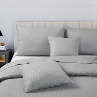 Narzuty - Szara Narzuta Pikowana na Fotel 75x150 TRIO - miniaturka - grafika 1