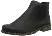 Botki damskie - Rieker Damskie sztyblety Chelsea Boots Z4994, czarny, 38 EU - miniaturka - grafika 1