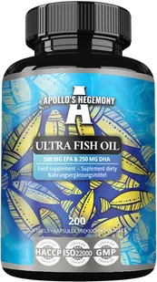 APOLLO'S HEGEMONY ULTRA FISH OIL OMEGA 3 200 KAPSUŁEK ŻELOWYCH - Suplementy naturalne - miniaturka - grafika 1