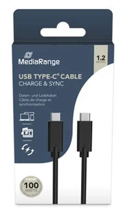 MediaRange MRCS214 kabel USB USB 3.2 Gen 1 (3.1 Gen 1) 1,2 m USB C Czarny MRCS214 - Kable komputerowe i do monitorów - miniaturka - grafika 1