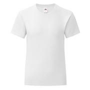 Koszulki dla dziewczynek - Koszulka dziewczęca ICONIC z odrywaną metką Fruit of the Loom - Biały 14-15 - miniaturka - grafika 1