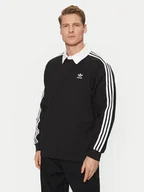 Koszulki męskie - adidas Polo adicolor Rugby IZ4806 Czarny Regular Fit - miniaturka - grafika 1