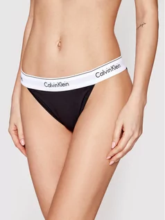 Majtki damskie - Calvin Klein Underwear Figi klasyczne Tanga 000QF4977A Czarny - grafika 1