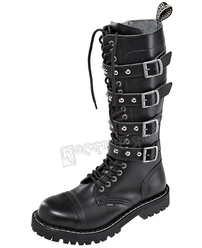 glany STEEL - BLACK (20-dziurkowe) 4 klamry + suwak BALLS-43