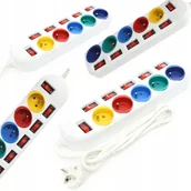 Przedłużacze i rozgałęźniki - HBF Listwa Zasilająca 5 Gniazd Włącznik 5M - miniaturka - grafika 1