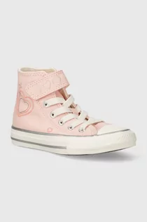 Buty dla dziewczynek - Converse trampki dziecięce kolor różowy - grafika 1