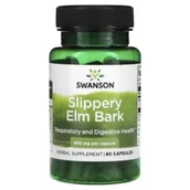 Układ pokarmowy - Swanson Slippery Elm Bark 400 mg - Kora wiązu czerwonego Suplement diety 60 kaps. - miniaturka - grafika 1