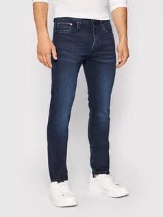 Spodnie męskie - TOMMY HILFIGER Jeansy Core Bleecker MW0MW15593 Granatowy Slim Fit - grafika 1